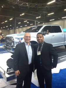 Jack Palazzolo and myself in front of the Ford Atlas at The Edmonton Motor Show.