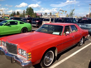 Classic Ford at Zender Ford poker run stop.