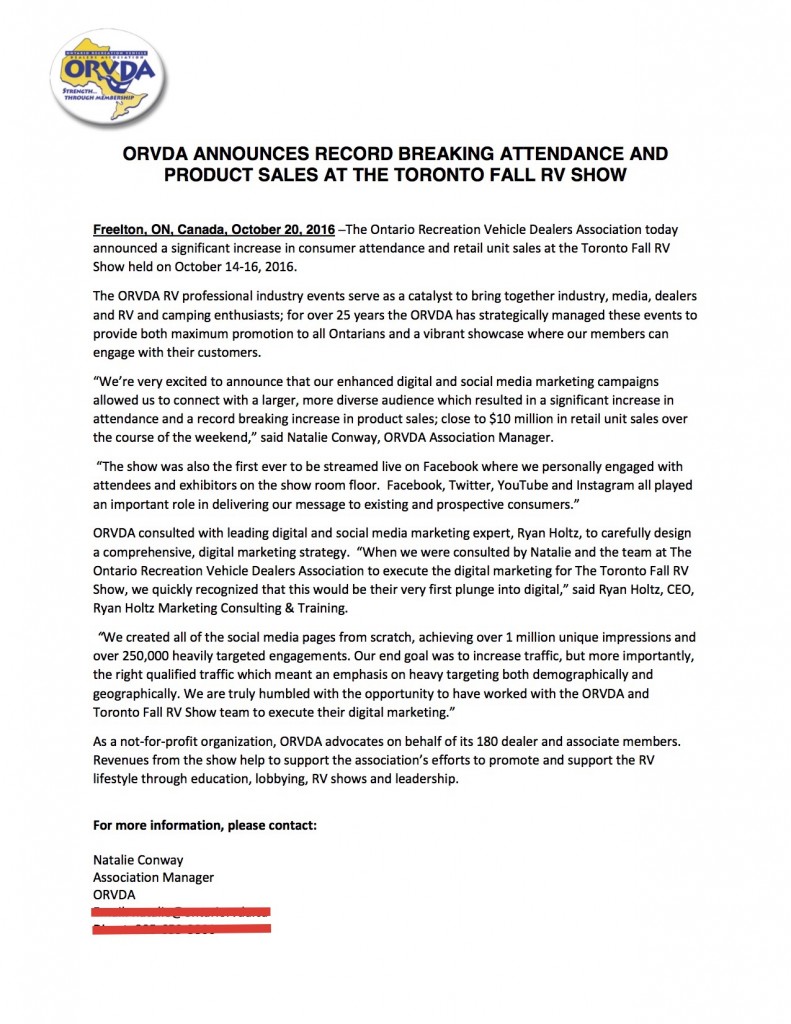 ORVDA Official Press Release