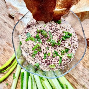 Create The Ultimate Dip For Your Next Get-Together With This Roasted Eggplant Dip With Greek Yogurt And Sumac
